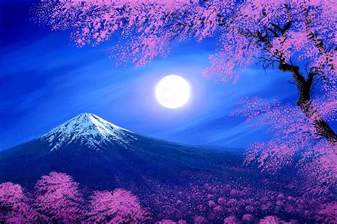1920X1080px 1080P Free Download Sakura Moon Horizon Blossom 1920X1080px 1080P Free Download Sakura Moon Horizon Blossom