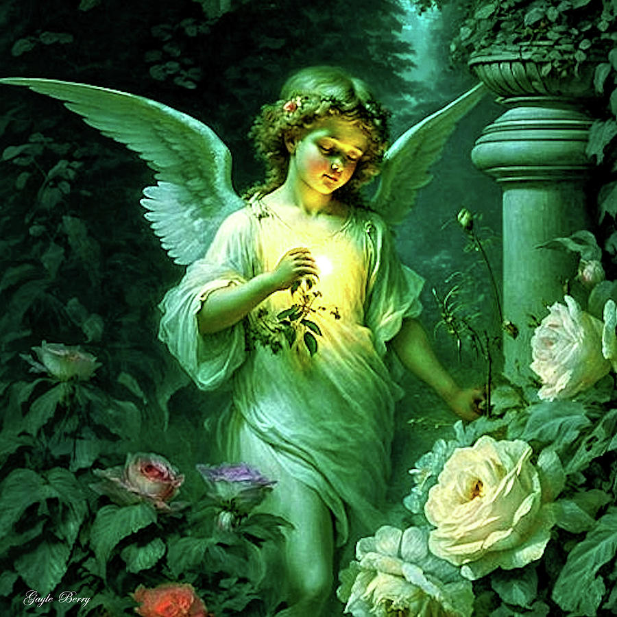 Angels Moon Mixed Media By Gayle Berry Fine Art America Angels Moon Mixed Media By Gayle Berry Fine Art America