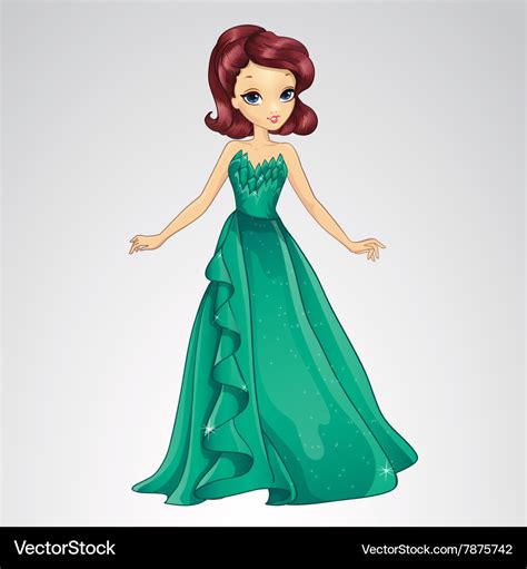 Beautiful Glamour Girl In Evening Dress Royalty Free Vector Beautiful Glamour Girl In Evening Dress Royalty Free Vector