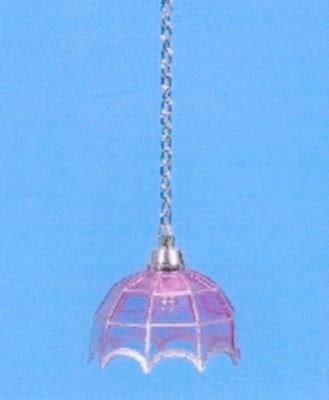 Dolls House Light Tiffany Pink Baccraft Miniatures Dolls House Light Tiffany Pink Baccraft Miniatures