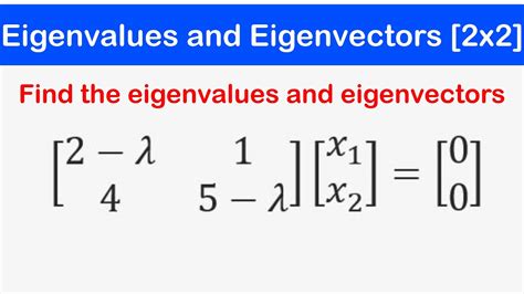 Eigenvector Of 2X2 Matrix Eigenvector Of 2X2 Matrix
