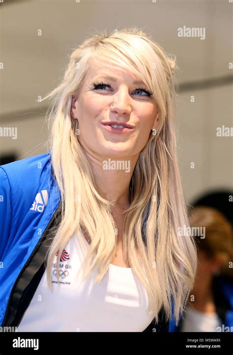 Elise Christie As Team Gb Arrive At Heathrow Airport Following The Elise Christie As Team Gb Arrive At Heathrow Airport Following The