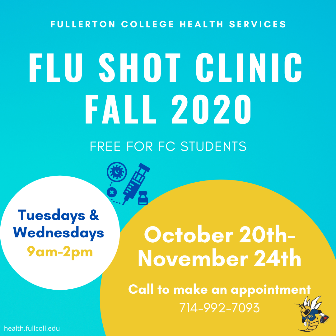 Free Flu Shots For Students Starting October 20 Fullerton College Free Flu Shots For Students Starting October 20 Fullerton College