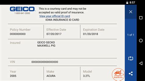 Geico Insurance Card Sample Geico Insurance Card Sample