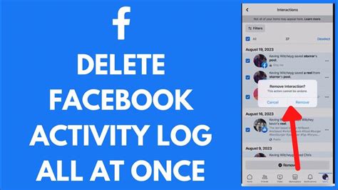 How To Delete Facebook Activity Log All At Once Youtube How To Delete Facebook Activity Log All At Once Youtube
