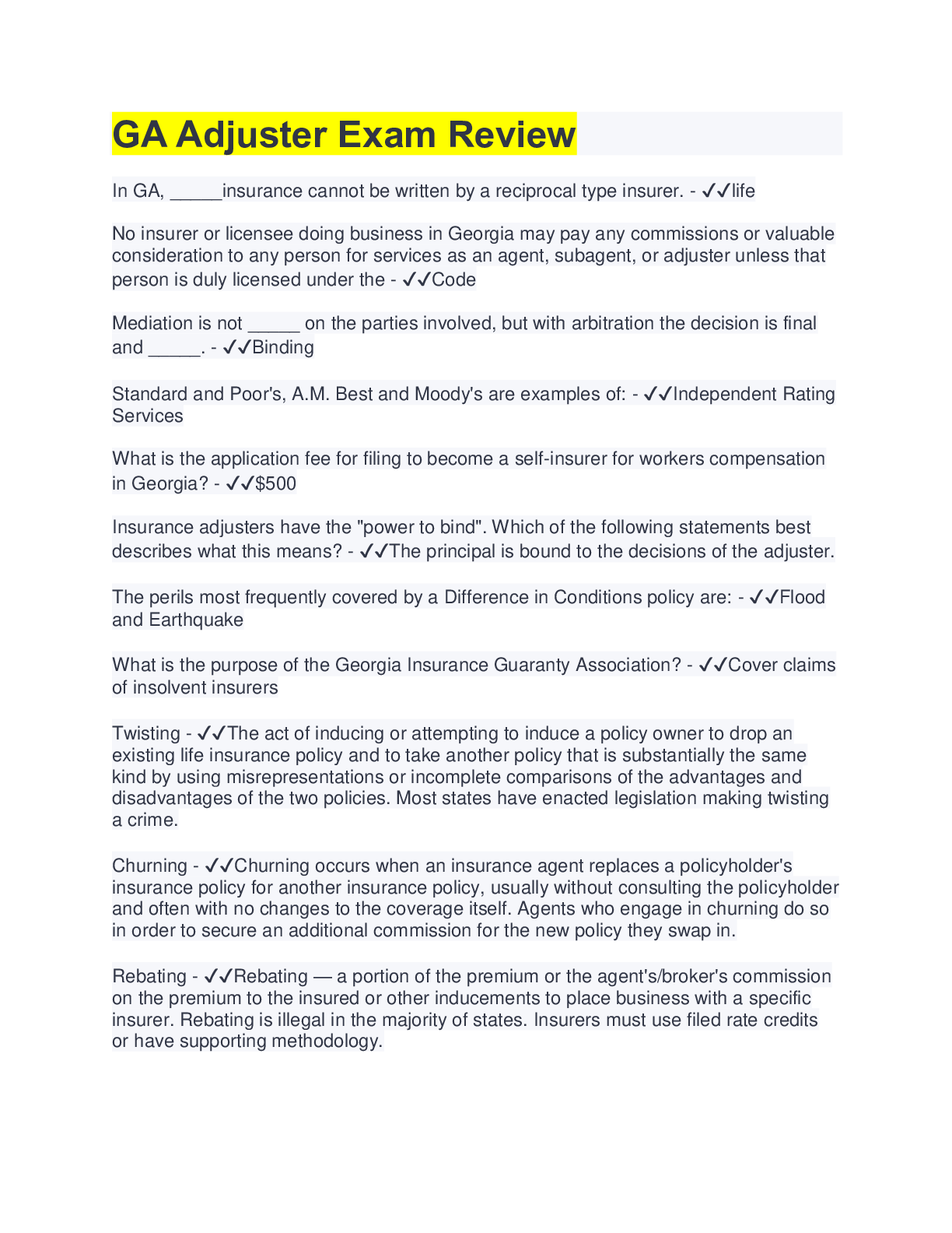 Insurance Adjuster