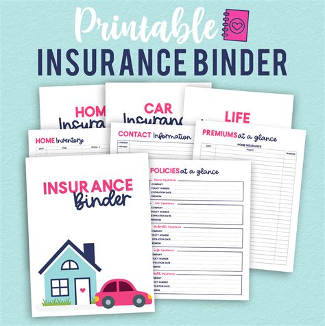 Insurance Binder Printable Printable Insurance Planner Etsy Insurance Binder Printable Printable Insurance Planner Etsy