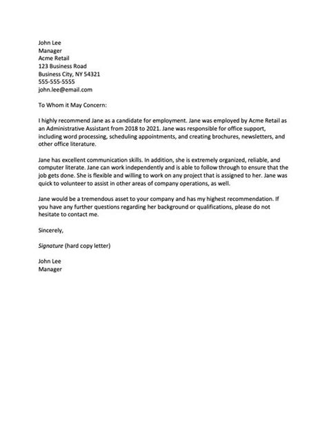 My Former Boss For A Letter Of Recommendation