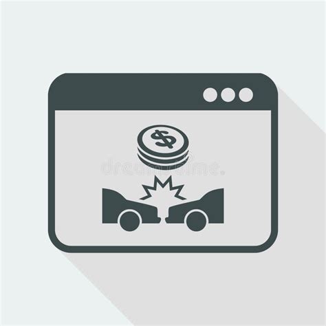 Online Insurance Car Payment Dollars Vector Flat Icon Stock Vector Online Insurance Car Payment Dollars Vector Flat Icon Stock Vector