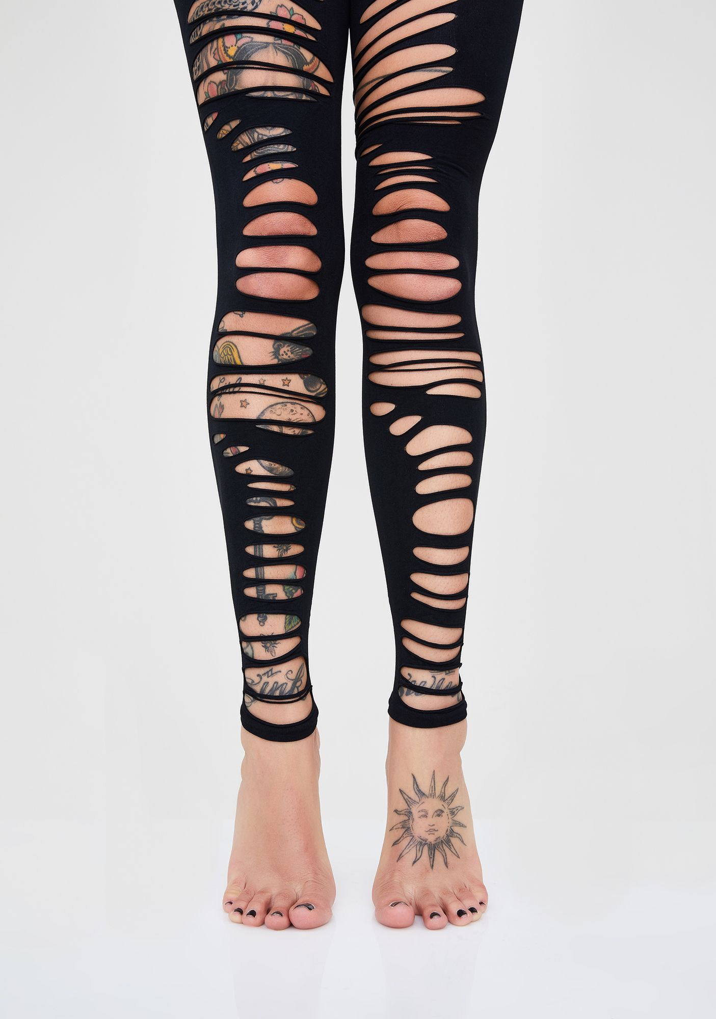 Ripped Tights Holes Black Dolls Kill