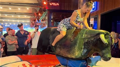 Soreal With Pierced Nipple Rides On Black Bull