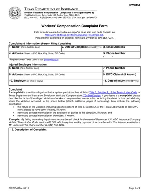 Texas Insurance Board Complaint Financial Report Texas Insurance Board Complaint Financial Report