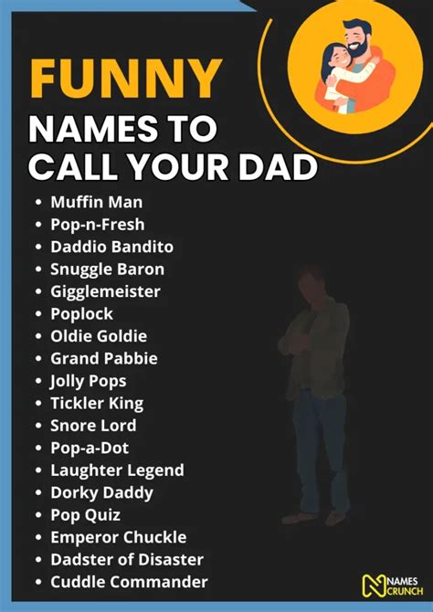 The Best Funny Names To Call Your Dad Names Crunch The Best Funny Names To Call Your Dad Names Crunch