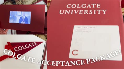 The Colgate University Acceptance Package Youtube The Colgate University Acceptance Package Youtube