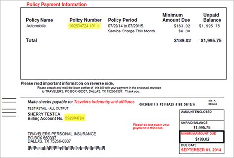 Travelers Insurance Bill Pay