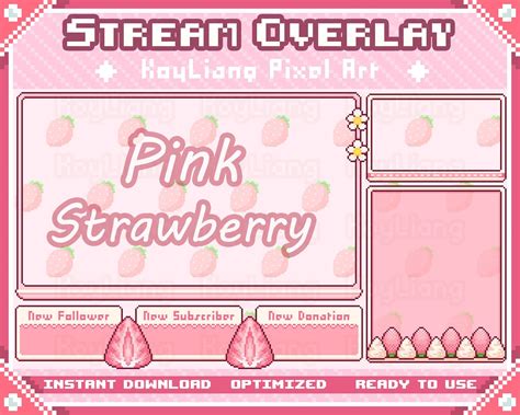 Twitch Stream Overlay Package Strawberry Animated Screens Etsy Twitch Stream Overlay Package Strawberry Animated Screens Etsy