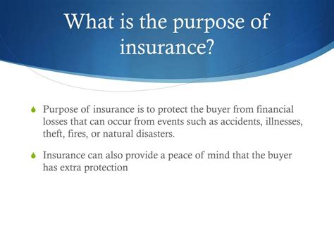 What Are The Purpose Of Insurance